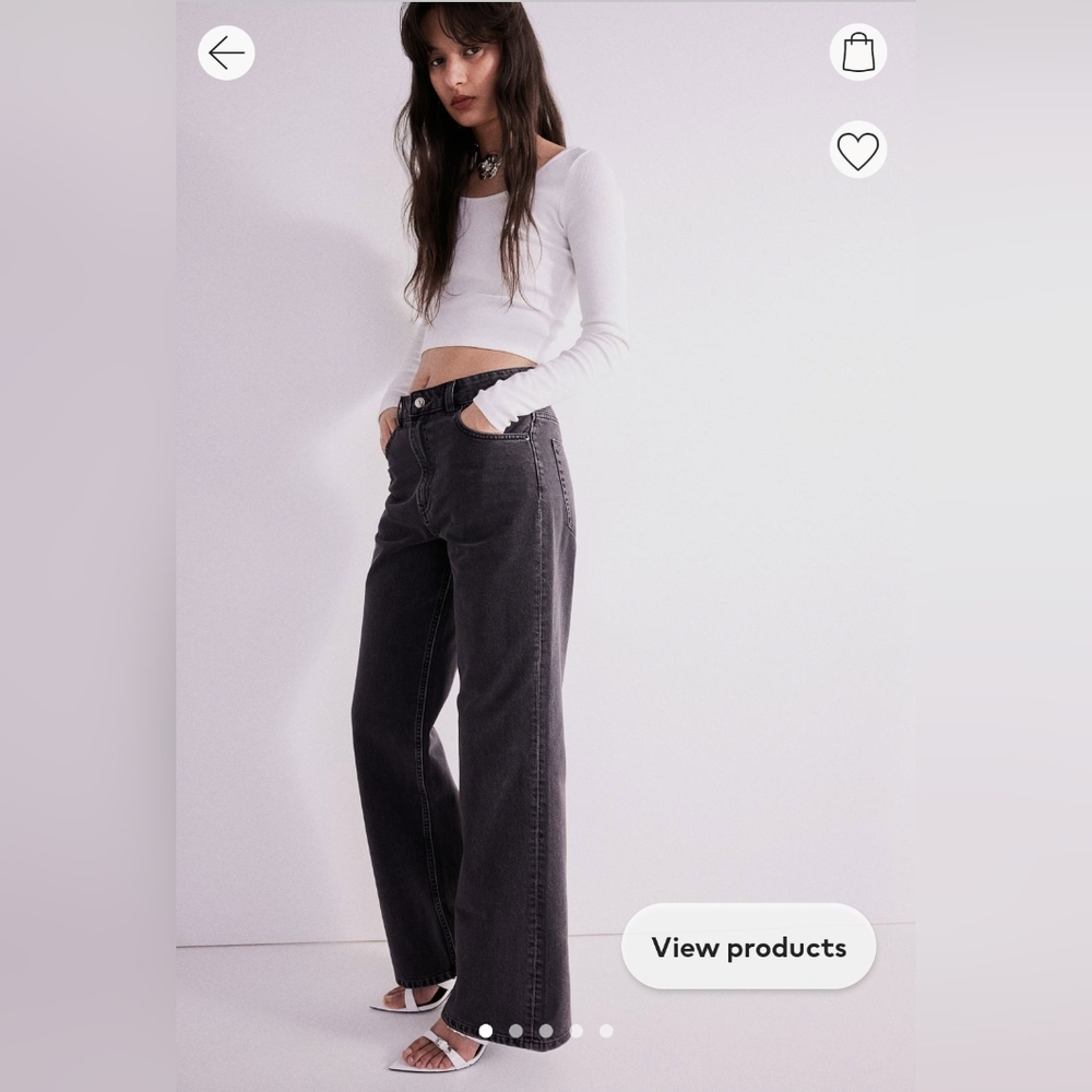 Wide leg jeans, H&M, size 10